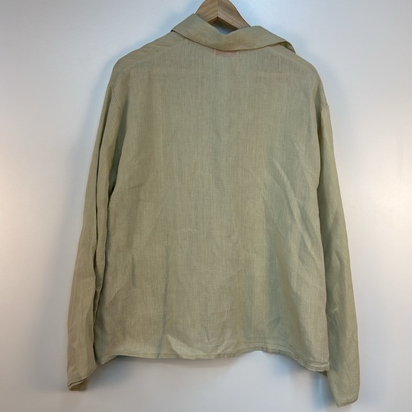 Kinga Csilla Mabel Blouse Oversized 100% Linen Shirt Sandstone Size Large - Picture 7 of 12